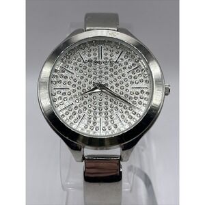 Adrienne Vittadini Women's Quartz Watch Rhinestone Dial 37mm Case- New Battery